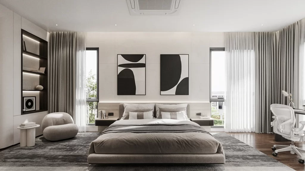 ห้องนอนตกแต่งด้วย Soft Furnishings